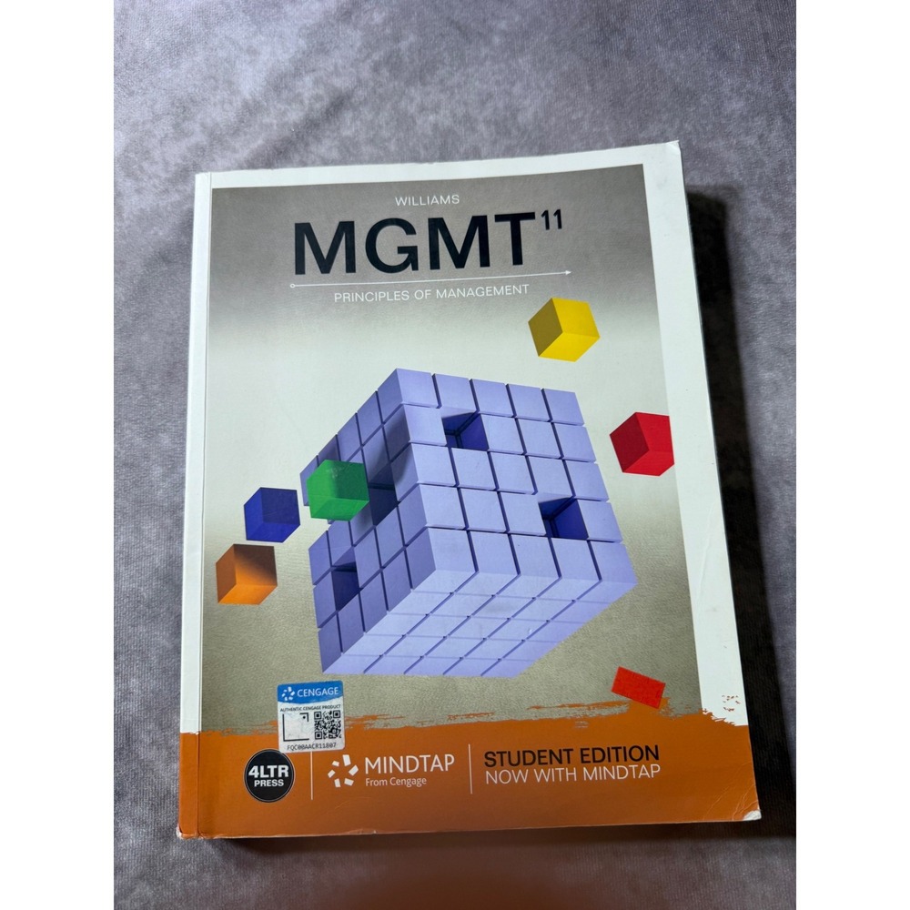 MGMT11 Principles of Management Student Edition Chuck Williams 9781337407472